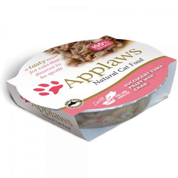 Applaws Cat Schale Köstlicher Thunfisch mit Krabben 10x 60g